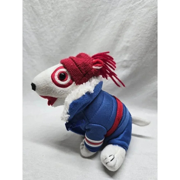 Target Bullseye Dog Winter Weather Costume Plush Stuffed Animal 8"- Read - Picture 13 of 13